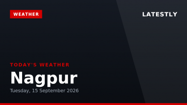 Nagpur Weather Forecast & Update for Today, Tuesday, 15 September 2026: Moderate Rain Showers Expected, High of 30&deg;C