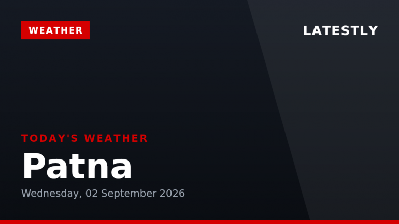 Patna Weather Forecast &amp; Update for Today, Wednesday, 02 September 2026: Expect Thunderstorms and Heavy Rain, High of 31&deg;C