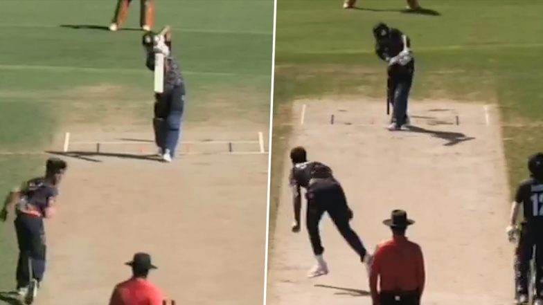 Aaryavir Sehwag Batting Video: Watch Virender Sehwag's Son Hit 173 Against Chandigarh U19 in Vinoo Mankad Trophy 2026-27