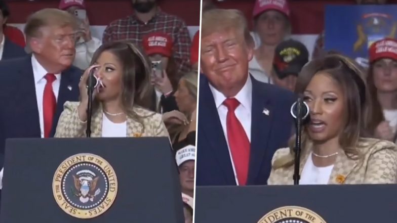 US President Donald Trump Makes Explicit Remark About Nicki Minaj at Michigan Rally, Later Apologises for Off-Topic Remark
