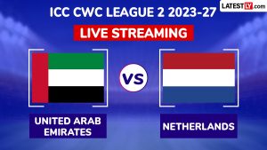 sports-United Arab Emirates vs Netherlands Live Streaming Online and Free TV Telecast, ICC Cricket World Cup League Two 2023-27 140th ODI