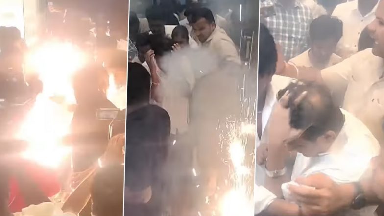 Shiva Rajkumar Has Narrow Escape As Firecracker Explodes During &lsquo;Bail&rsquo; Promotion in Chitradurga