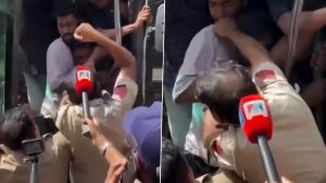 social-viral-Viral Video Shows Delhi Police Officer Punching GenZ Protester at Jantar Mantar, Saurabh Bharadwaj Says ‘Real Face of Police’