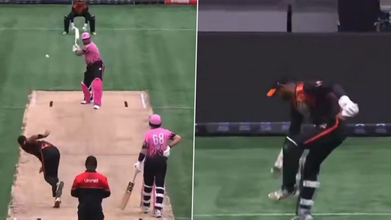 Ali Khan&rsquo;s Bouncer Goes Over Kieron Pollard&rsquo;s Head and Wicketkeeper for Five Runs in Canada Super60 2026 Semifinal