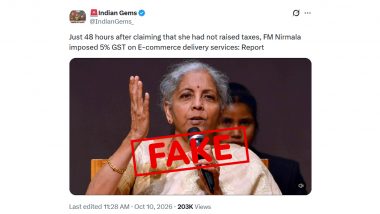 Nirmala Sitharaman Imposed 5% GST on E-Commerce Delivery Services? Here&rsquo;s a Fact Check