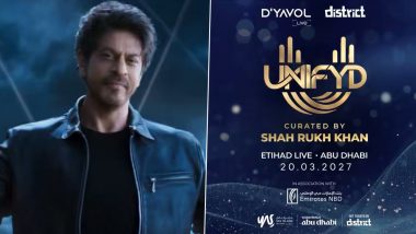 Shah Rukh Khan Announces UNIFYD Music Festival in Abu Dhabi; Arijit Singh, Karan Aujla, Sonu Nigam To Headline March 2027 Extravaganza