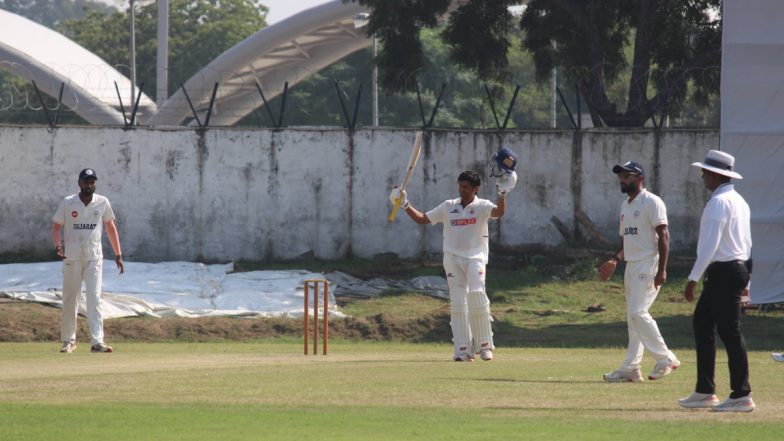 Ranji Trophy 2026-27: Priyansh Arya Scores Maiden First-Class Hundred for Delhi Against Gujarat