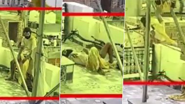Viral Video Shows Final Moments of Premanand Maharaj Disciple Rasik Dulari Sharan Before Fatal Fall From Mathura Ashram