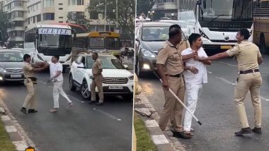 Mumbai Police Viral Video: Man Confronts Cops on Marine Drive, Clip Sparks Calls for Action