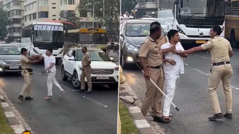 Mumbai Police Viral Video: Man Confronts Cops on Marine Drive, Clip Sparks Calls for Action