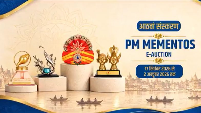 PM Modi Mementos E-Auction: 30 Souvenirs Including Ramayana Art, Delhi Metro Models Up for Bids Till October 31