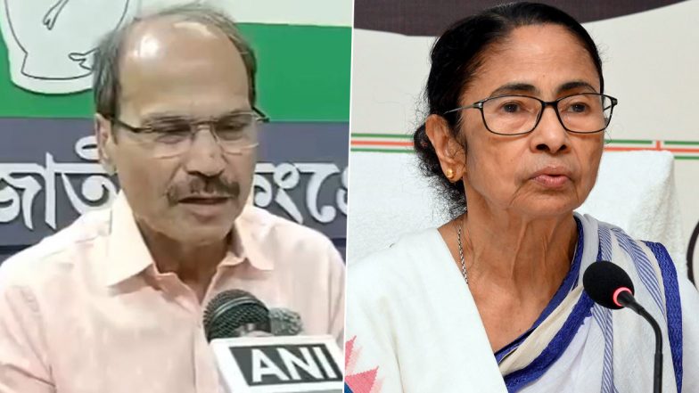 'Simply Join Congress Directly': Adhir Ranjan Chowdhury Urges Mamata Banerjee to Merge TMC