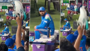 Virat Kohli’s Amused Reaction After Fan Flaunts One8 Shoe During IND vs WI 3rd ODI 2026 Goes Viral