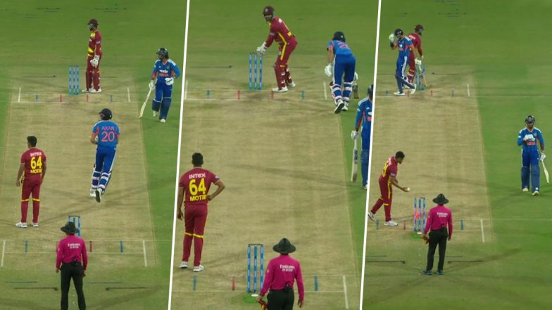 Brain Fade Moment! Tilak Varma Gets Run Out While Casually Walking Between Wickets in IND vs WI 3rd T20I 2026