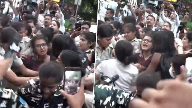 Neha Bora Detained at Mandi House During Tiranga Protest in Delhi, Abhijeet Dipke Also Held (Video)