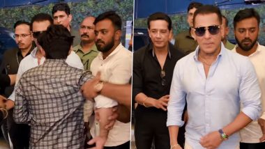 'Prem Keetanu&rsquo; Screening: Salman Khan Startled As Fan Rushes Towards Him, Security Quickly Steps In