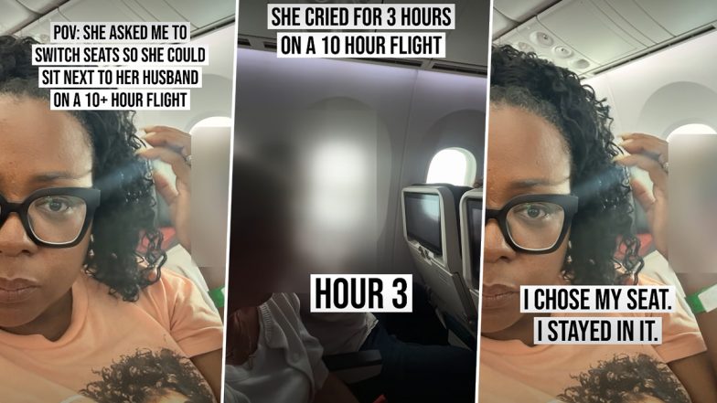Travel Blogger Tomiko Harvey Refuses To Swap Aisle Seat on 10-Hour Flight, Woman Cries for 3 Hours; Video Goes Viral