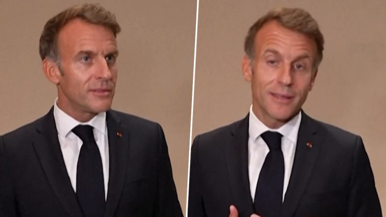 Emmanuel Macron Slams Donald Trump, Benjamin Netanyahu Over &lsquo;Stupid Comments&rsquo; on France Unrest (Video)