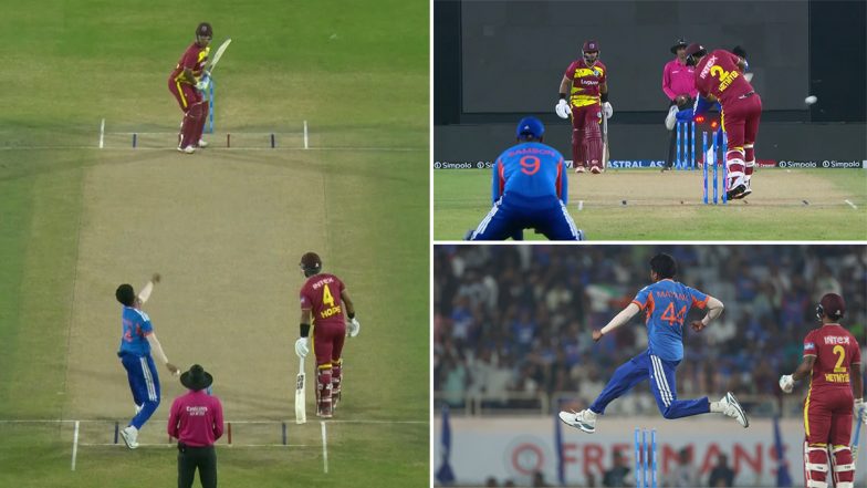 Mayank Yadav Dismisses Shimron Hetmyer With Peach of a Delivery During IND vs WI 2nd T20I 2026
