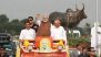PM Narendra Modi Holds Roadshow in Gujarat Banaskantha District (Watch Video)