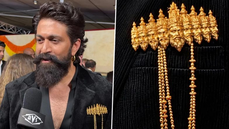 Yash&rsquo;s 10-Headed Gold Ravana Brooch at &lsquo;Ramayana&rsquo; Los Angeles Premiere Goes Viral