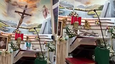 Catholic Priest Dies After Falling Crucifix Strikes Him During Livestreamed Mass in Ecuador (Disturbing Video)