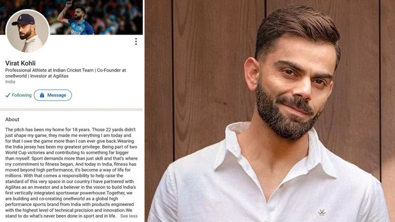 Virat Kohli Makes LinkedIn Debut, Shares His Vision for Building Indian Sports Brands