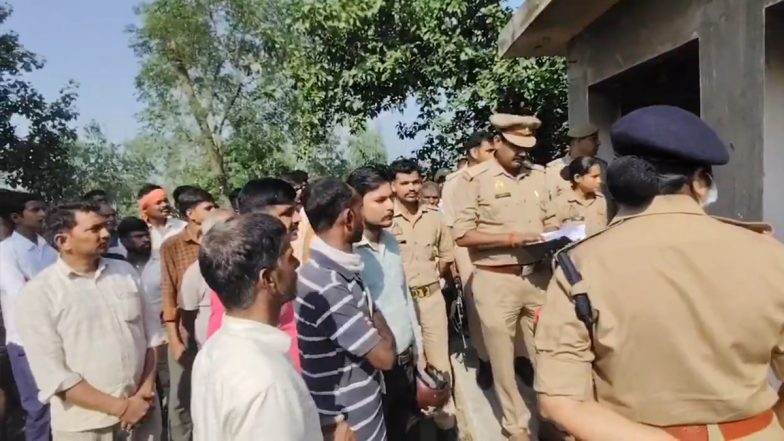Shahjahanpur Temple Horror: 2 Sadhus Allegedly Killed, Bodies Burned; Suspect Detained (Video)