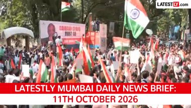 Mumbai Latest News Today on October 11th, 2026: Protesters Detained, BMC Fines & Akie Abe Visits CM