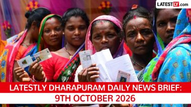 Dharapuram Latest News Today on October 9th, 2026: By-Election Vote Counting Underway