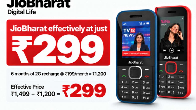 Business News | 10 Years of Jio: Special JioBharat Offer Brings 4G Upgrade at an Affordable Price