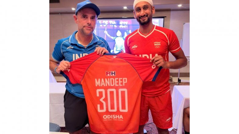 Sports News | Hockey India Congratulates Mandeep Singh on Completing 300 Senior International Appearances