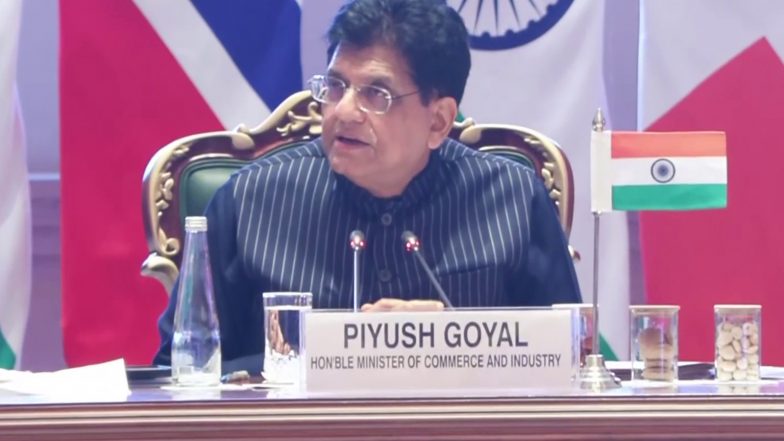 Business News | India-EFTA Trade Pact Completes One Year, USD 100 Bn Investment Commitment to Support Jobs, Growth: Goyal