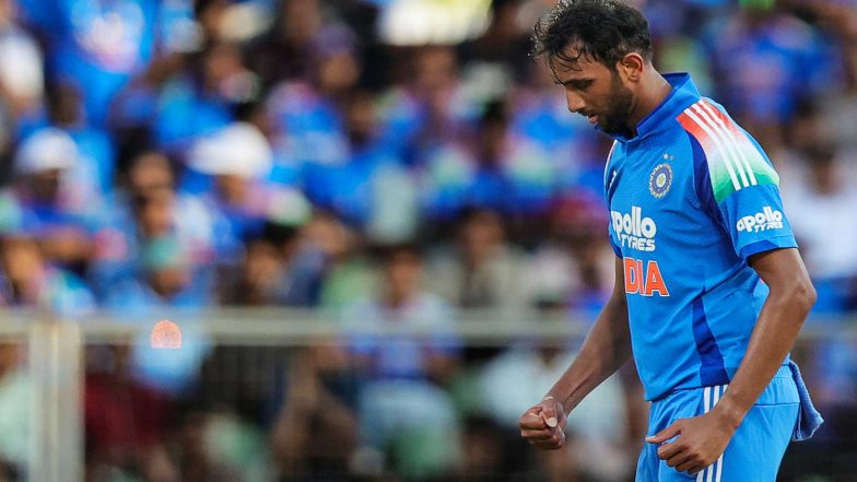 Sports News | Prasidh Krishna to Miss 3rd ODI Against West Indies, Naman Dhir Replaces Washington Sundar for T20Is
