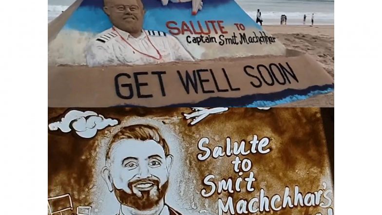 Entertainment News | Artists Sudarshan Pattnaik, Manas Kumar Sahoo Create Sand Art Saluting Captain Smit Machchhar