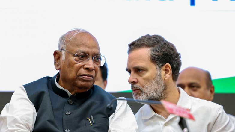 India News | Congress Calls AICC In-charges, PCC Chiefs Meeting on October 5 to Discuss Strategy for Agitation over ECI Row