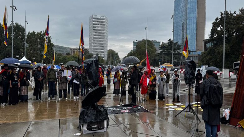 World News | Tibetan Activists Protest China’s Ethnic Unity Law Outside UN in Geneva