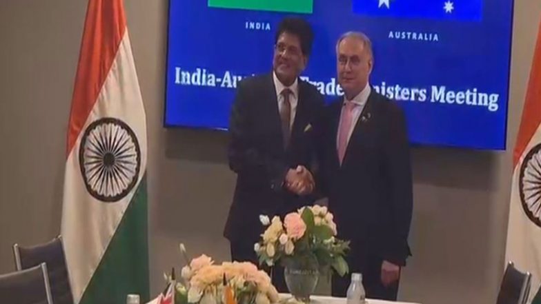 Business News | Piyush Goyal Holds Bilateral Meeting with Australia’s Trade Minister Don Farrell on G20 Sidelines