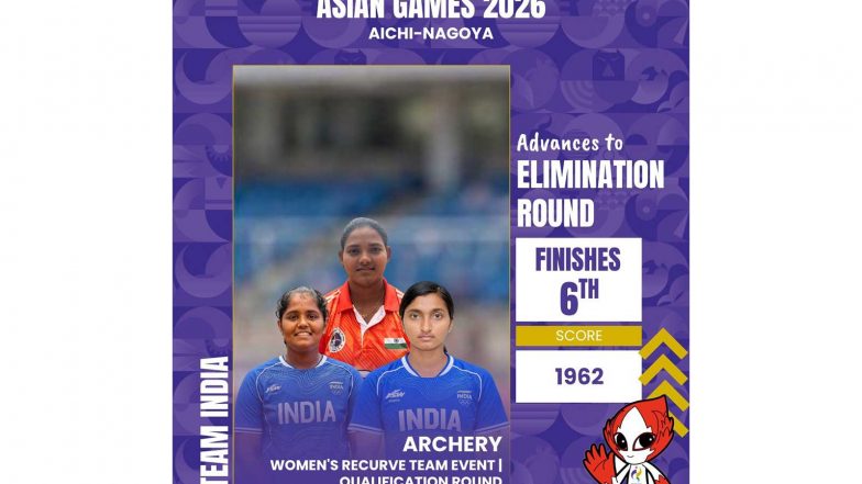 Sports News | Asian Games: India Beat China 5-1 to Reach Archery Women's Recurve Team Final