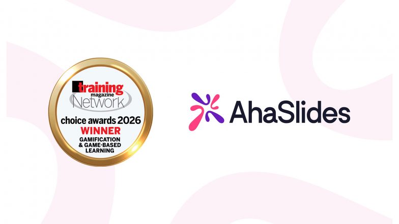 Business News | AhaSlides Wins 2026 Training Magazine Network Choice Award for Gamification & Game-Based Learning