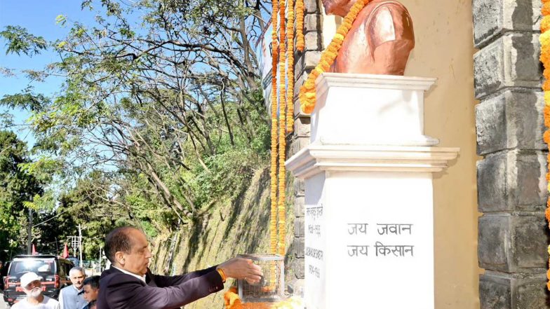 India News | Himachal LoP Jai Ram Thakur Pays Tribute to Mahatma Gandhi, Lal Bahadur Shastri, Highlights Relevance of Their Values