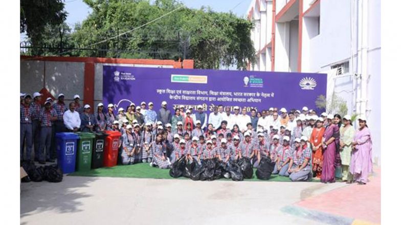 India News | Secretary, Department of School Education and Literacy Leads Swachhata Shramdaan Under Swachhata Hi Seva 2026