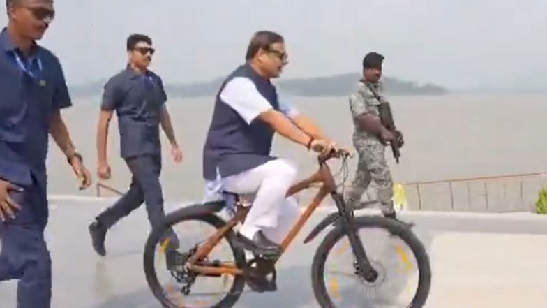 India News | Assam CM Himanta Biswa Sarma Launches Bicycles Made of Bamboo