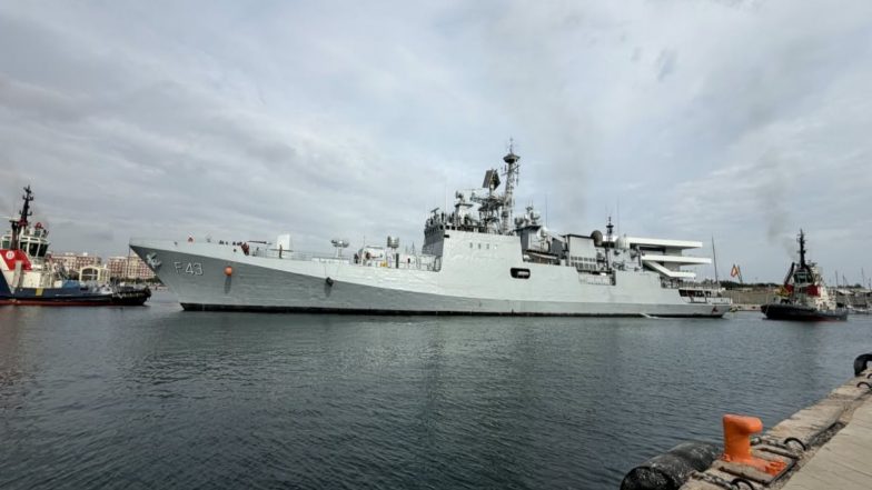 World News | INS Trishul Arrives in Spain After Varuna Exercise with French Navy as Part Ongoing Deployment