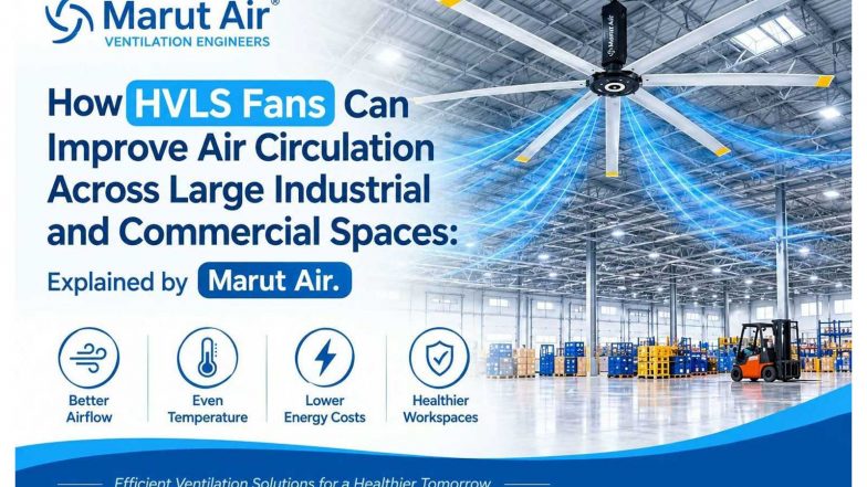Business News | How HVLS Fans Can Improve Air Circulation Across Large Industrial and Commercial Spaces: Explained by Marut Air
