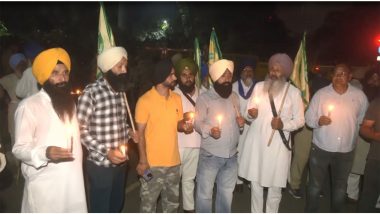 India News | SKM, Kisan Mazdoor Morcha Hold Candle March to Mark 2021 Lakhimpur Kheri Incident Anniversary