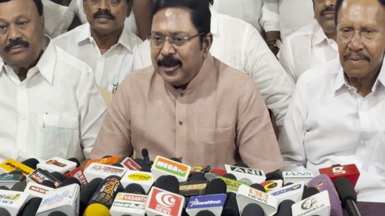 India News | TVK Government Would Be a Curse for Tamil Nadu: TTV Dhinakaran