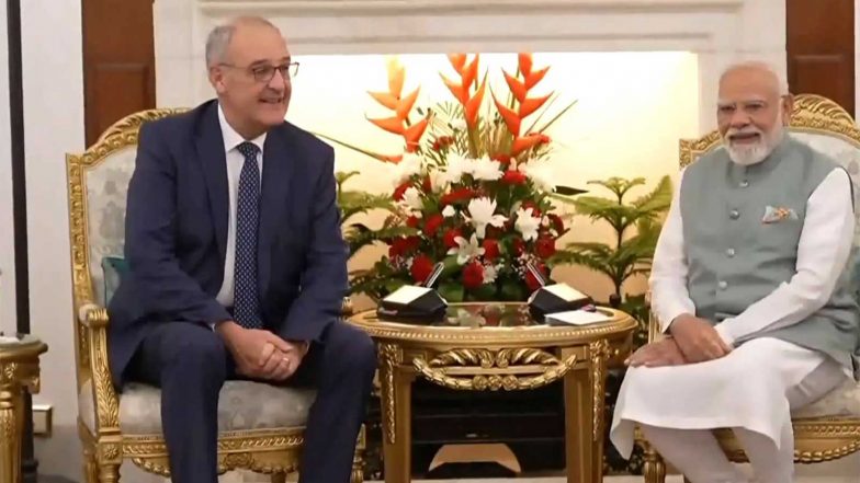 World News | PM Modi, Swiss President Guy Parmelin Hold Bilateral Talks at Hyderabad House