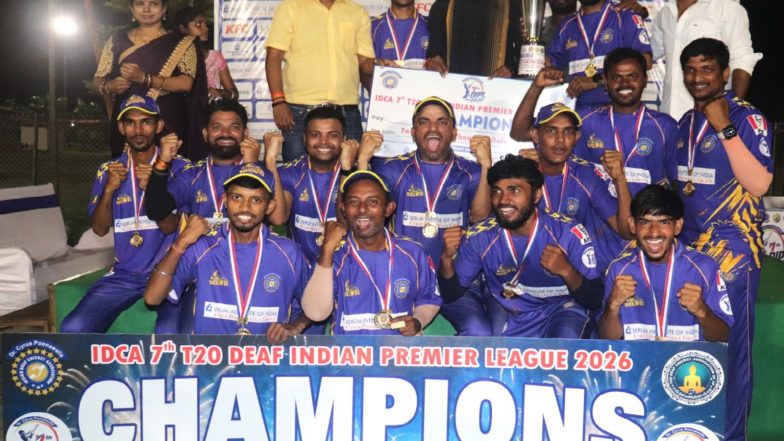 Sports News | Deaf Kolkata Warriors Crowned Champions of IDCA 7th T20 Deaf Indian Premier League 2026 in Tirupati