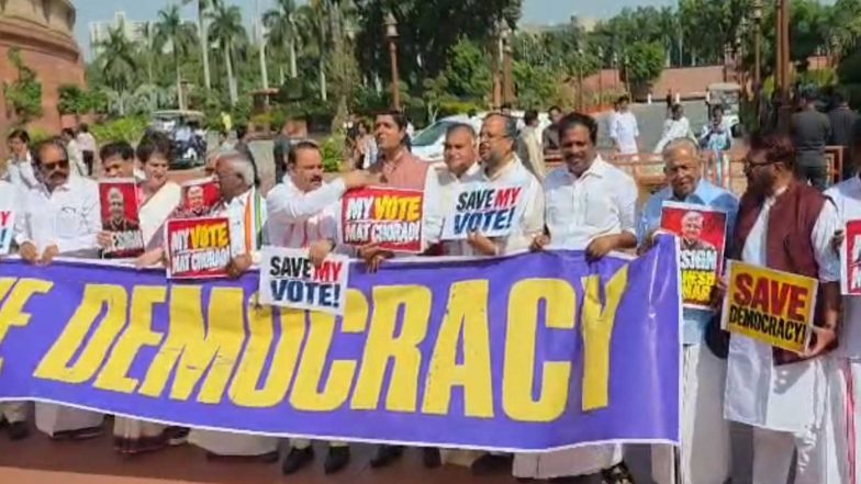 India News | Opposition MPs Begin 'save Democracy' Protest Against  Election Commission; Call for CEC's Resignation